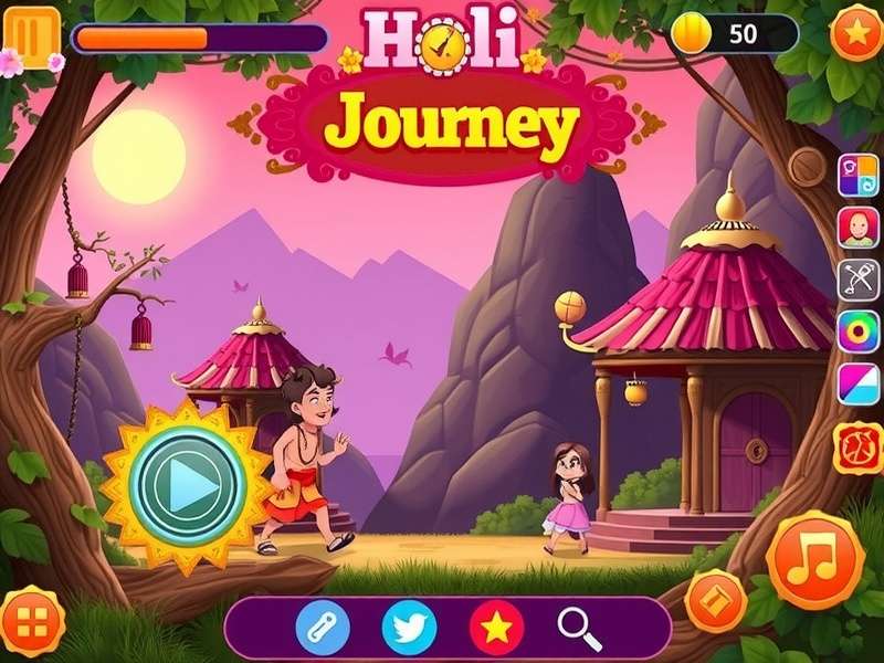 Holi Joyful Journey Gameplay Screenshot